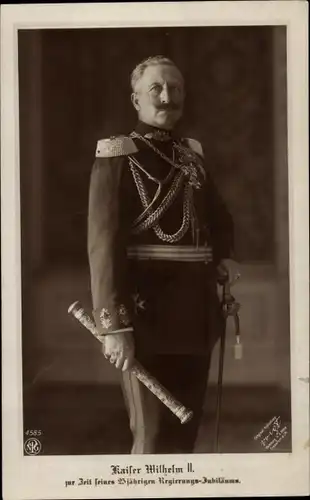 Ak Kaiser Wilhelm II., 25. Regierungsjubiläum 1913, Marschallstab, Uniform