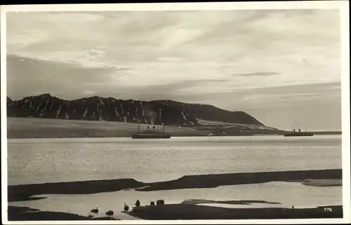 Ak Svalbard Spitzbergen Norwegen, Dampfer, Abendstimmung