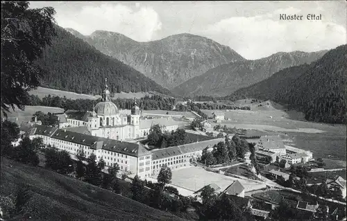 Ak Ettal Oberbayern, Kloster, Benediktinerabtei