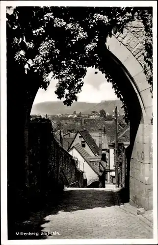 Ak Miltenberg am Main Unterfranken, Torbogen, Teilansicht