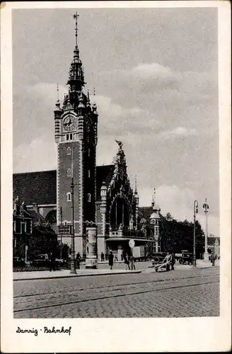 Ak Gdańsk Danzig, Bahnhof