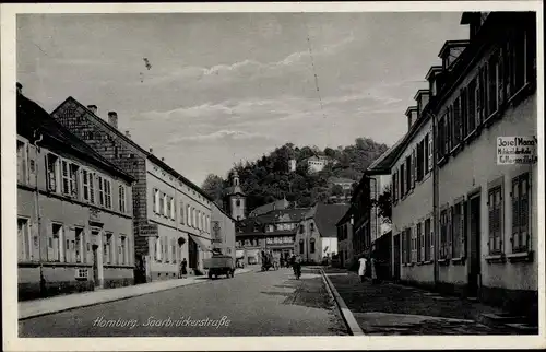 Ak Homburg im Saarland, Partie in der Saarbrücker Straße, Josef Mann Mühlenfabrikate