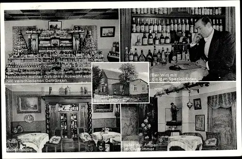 Ak Hindorf Sankt Michaelisdonn in Dithmarschen, Hindorfer Bauernschänke, Inneres, Wirt