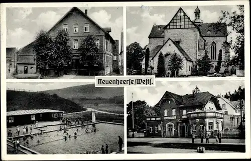 Ak Neuenheerse Bad Driburg in Westfalen, Gasthaus, Freibad