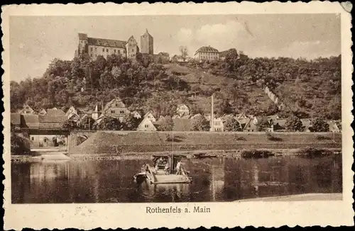 Ak Rothenfels am Main Unterfranken, Teilansicht, Burg