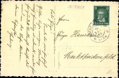 Ak Rothenfels am Main Unterfranken, Teilansicht, Burg