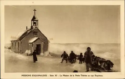 Ak Missions Esquimaudes, La Mission de la Petite Therese au cap Esquimau, Missionskirche