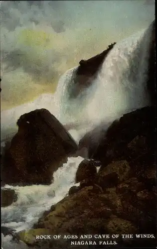 Ak Niagara Falls New York USA, Rock of Ages und Cave of the Winds