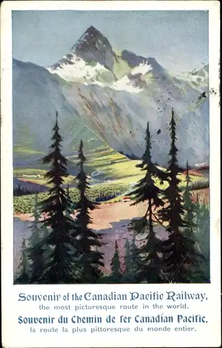Ak Souvenir der Canadian Pacific Railway, Landschaft