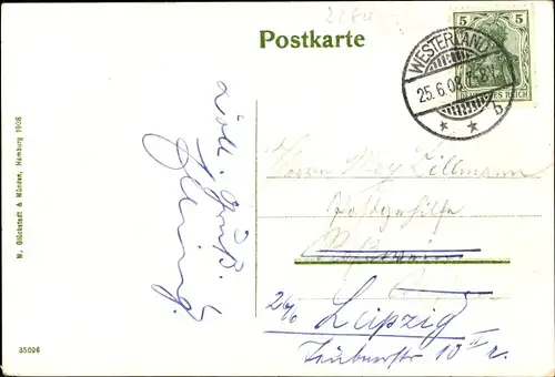 Landkarten Ak Insel Sylt in Nordfriesland, Segelboote, Westerland, Kampen