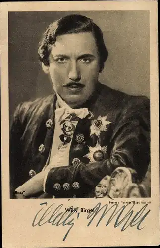 Ak Schauspieler Willy Birgel, Portrait, Autogramm