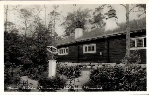 Ak Skansen Stockholm Schweden, Bergsmansgården, Laxbrostugan. Västmanland