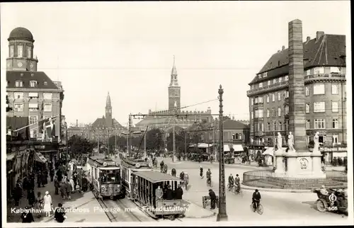 Ak København Kopenhagen Dänemark, Vesterbroes Passage med Frihedsstotten