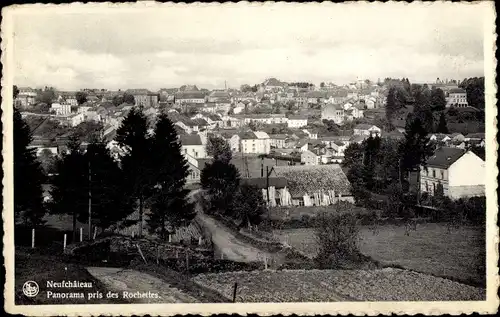 Ak Neufchâteau Wallonien Luxemburg, Panorama aufgenommen von Rochettes