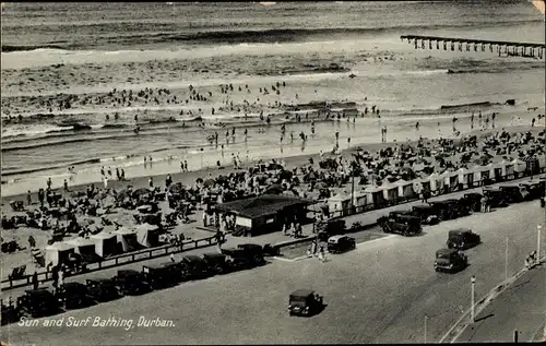 Ak Durban Südafrika, Ocean Beach, sun and surf bathing