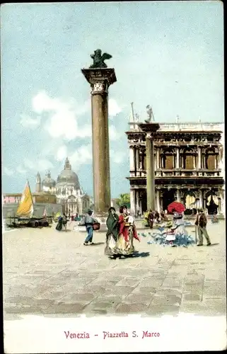 Litho Venezia Venedig Veneto, Piazzetta San Marco