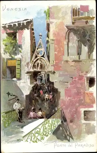 Künstler Ak Venezia Venedig Veneto, Ponte del Paradiso