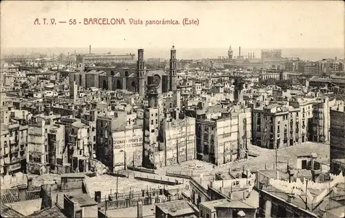 Ak Barcelona Katalonien Spanien, Panorama