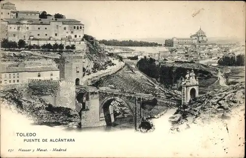 Ak Toledo Kastilien La Mancha Spanien, Puente de Alcantara