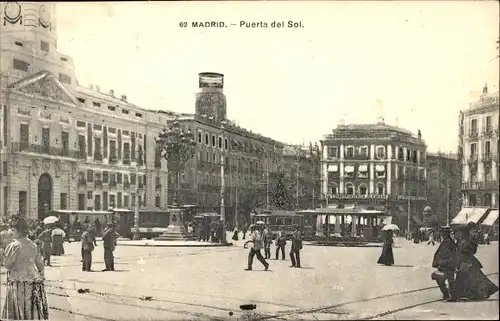 Ak Madrid, Spanien, Puerta del Sol