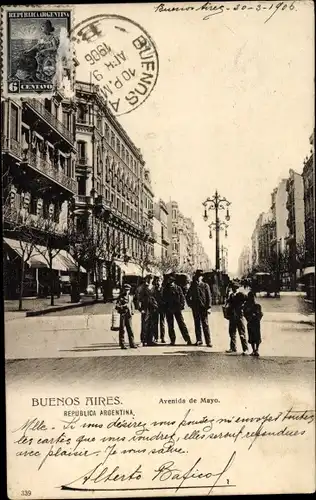 Ak Buenos Aires, Argentinien, Avenida de Mayo