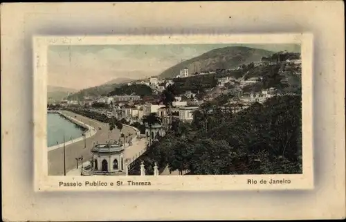 Ak Rio de Janeiro Brasilien, Passeio Publico e St Thereza