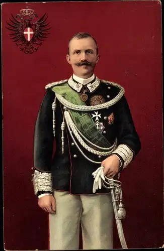 Ak Vittorio Emanuele III., König Viktor Emanuel III. von Italien