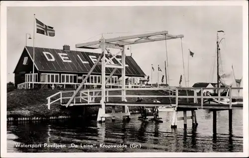 Ak Kropswolde Groningen Niederlande, Cafe-Rest. Paviljoen De Leine