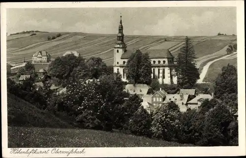 Ak Oberweißbach im Weißbachtal Thüringen, Blick zur Kirche, Teilansicht