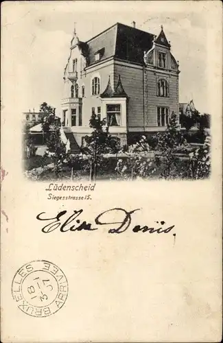 Ak Lüdenscheid im Märkischen Kreis, Villa, Siegesstraße 15