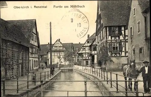 Ak Oberkirch im Renchtal Baden, Mühlbachpartie