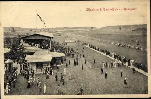 Ak Iffezheim am Rhein, Rennbahn Baden Baden, Rennplatz