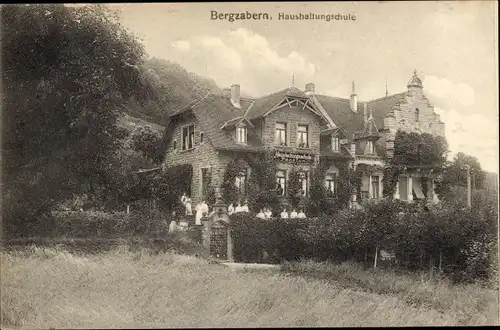 Ak Bad Bergzabern an der Weinstraße Pfalz, Haushaltungsschule