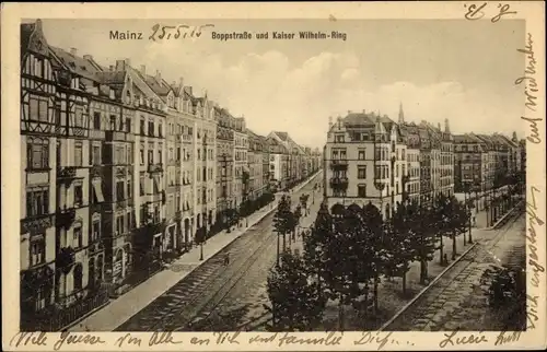 Ak Mainz am Rhein, Boppstraße, Kaiser Wilhelm Ring
