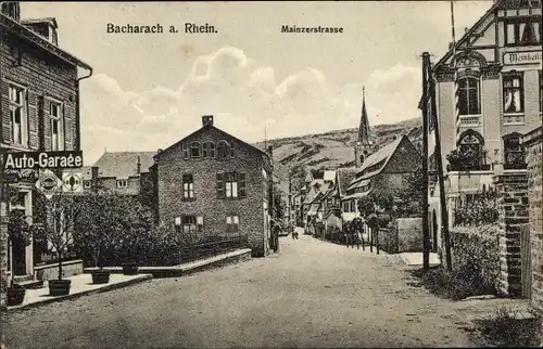 Ak Bacharach am Rhein, Mainzer Straße, Auto-Garage