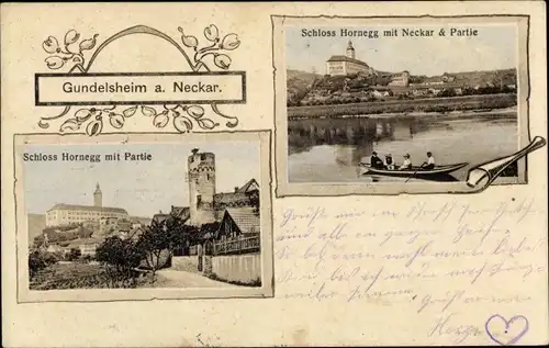 Ak Gundelsheim am Neckar Württemberg, Schloss Hornegg