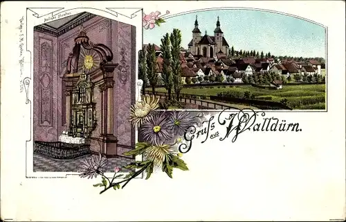 Litho Walldürn im Neckar Odenwald Kreis, Wallfahrtsbasilia St. Georg, Heiliger Blutaltar