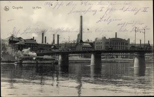 Ak Ougrée Seraing Wallonie Lüttich, Le Pont