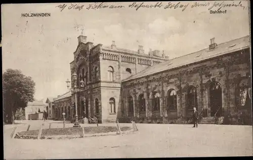 Ak Holzminden an der Weser, Bahnhof