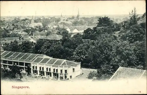 Ak Singapore Singapur, Totalansicht