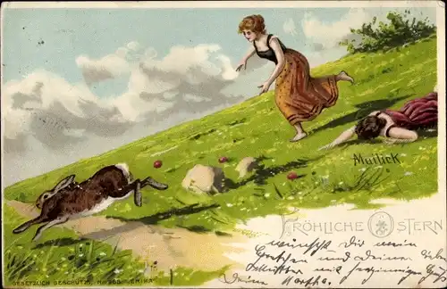 Künstler Litho Mailick, Ostern, Osterhase