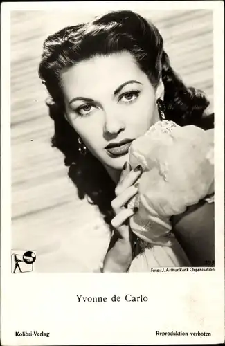 Ak Schauspielerin Yvonne de Carlo, Portrait