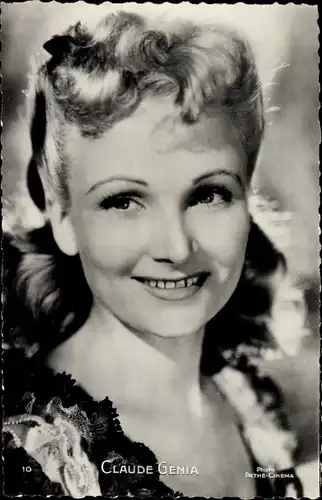 Ak Schauspielerin Claude Genia, Portrait, Pathé Cinema