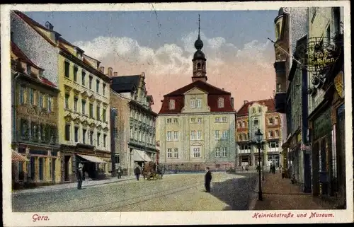 Ak Gera in Thüringen, Heinrichstraße, Museum