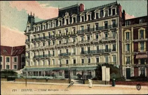 Ak Dieppe Seine Maritime, Hotel Metropole