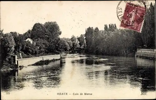 Ak Meaux Seine-et-Marne, Coin de Marne