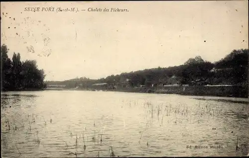 Ak Seine Port Seine et Marne, Chalets des Pecheurs