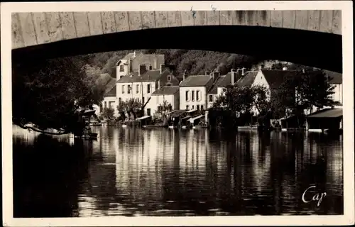 Ak Nemours Seine-et-Marne, Paysage sur les bords du Loing