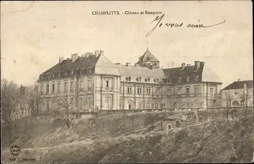 Ak Champlitte Haute-Saône, Chateau et Remparts