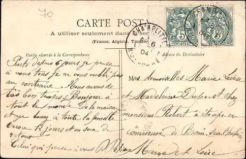 Ak Champlitte Haute-Saône, Chateau et Remparts